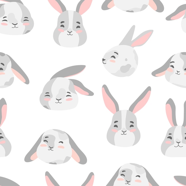Buon coniglietto di Pasqua vettore motivo senza giunture Sfondo primaverile coniglio lepri carta da parati tessile o stampa