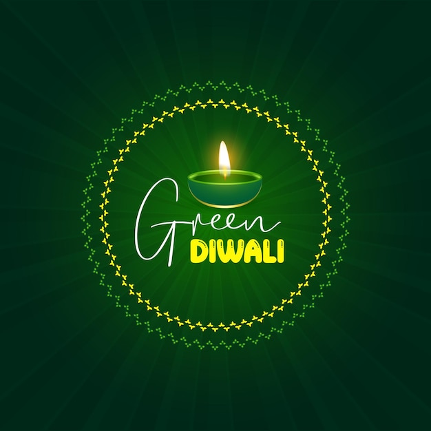Buon Diwali ecologico verde