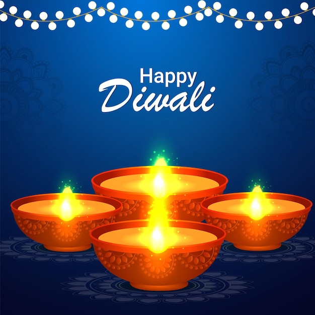 Buon diwali festival della carta celebrazione della luce