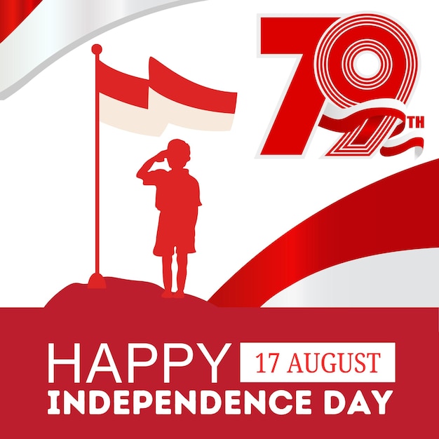 Buon giorno dell'indipendenza indonesiana
