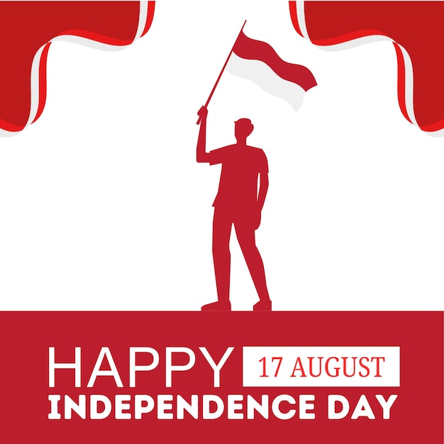 Buon giorno dell'indipendenza indonesiana