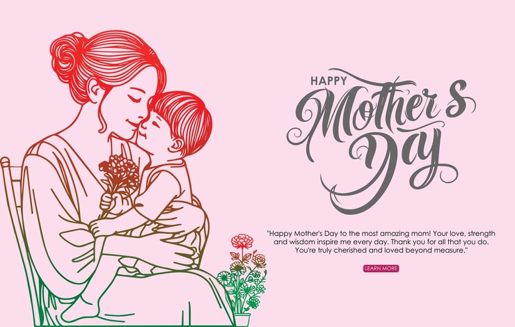 Buon giorno delle madri celebrazione post con la madre e il bambino