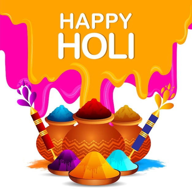 Buon giorno, design del festival indiano di Holi