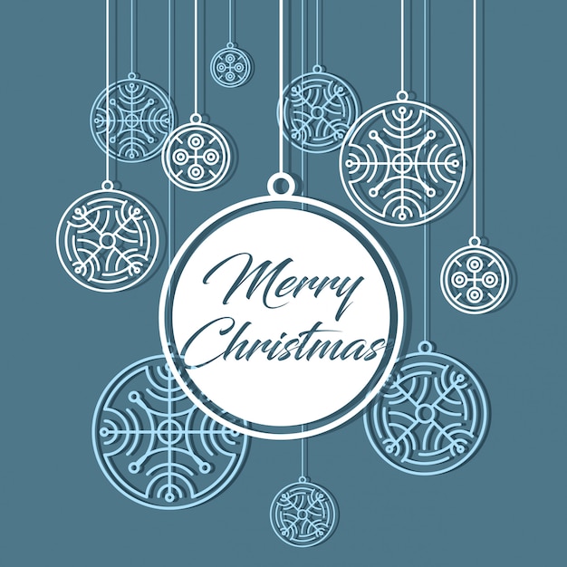 Buon Natale. Banner di fiocchi di neve. Sfondo invernale