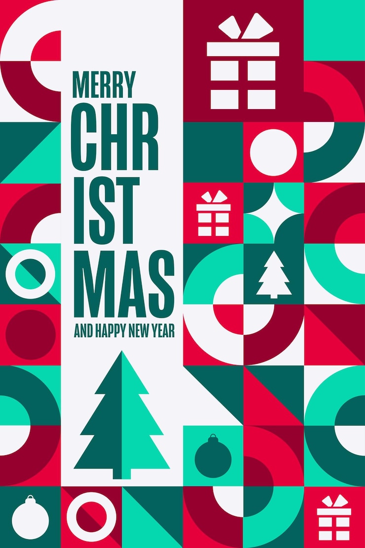 Vettore buon natale e buon anno concetto di vacanza modello per poster di banner di sfondo con testo illustrazione vettoriale eps10