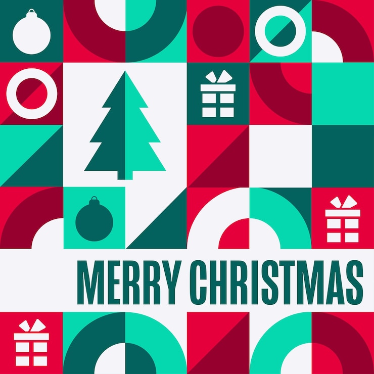 Vettore buon natale e buon anno concetto di vacanza modello per poster di banner di sfondo con testo illustrazione vettoriale eps10