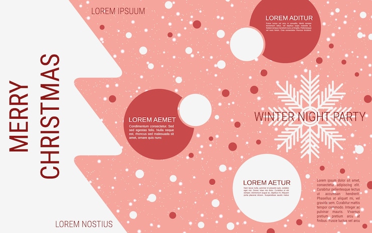 Vettore buon natale e buon anno nuovo illustrazione vettoriale in stile cartone animato