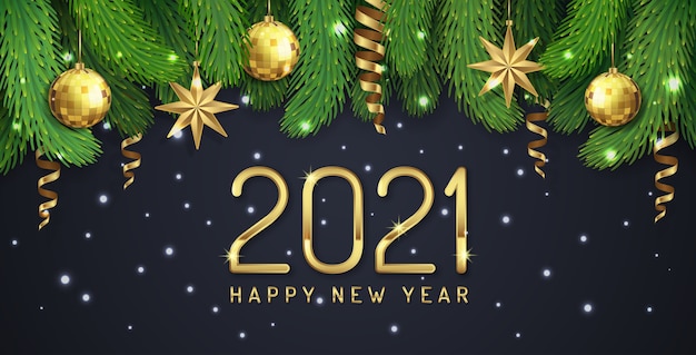 Buon natale e felice anno nuovo 2021 sfondo