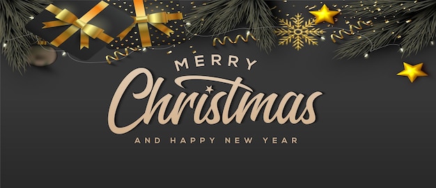 buon natale e felice anno nuovo sfondo illustrazione.