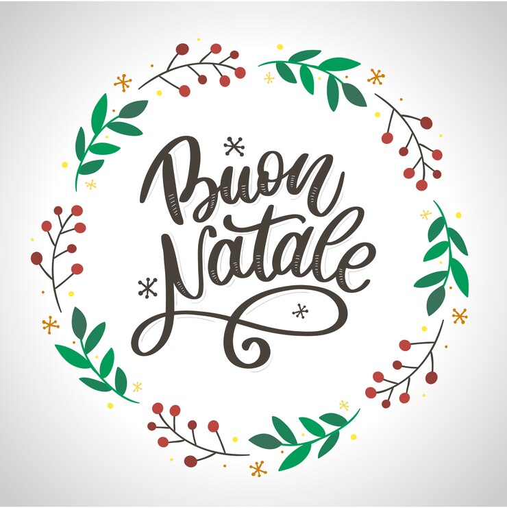 Vettore buon natale. lettering
