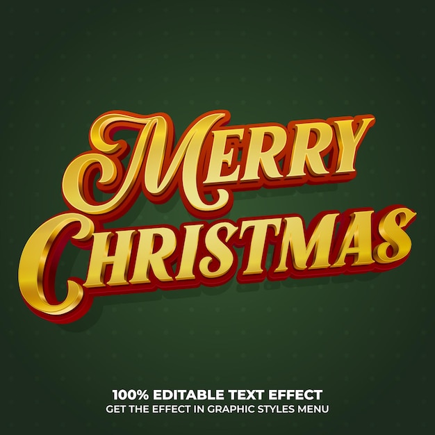 Buon Natale testo d'oro stile modificabile