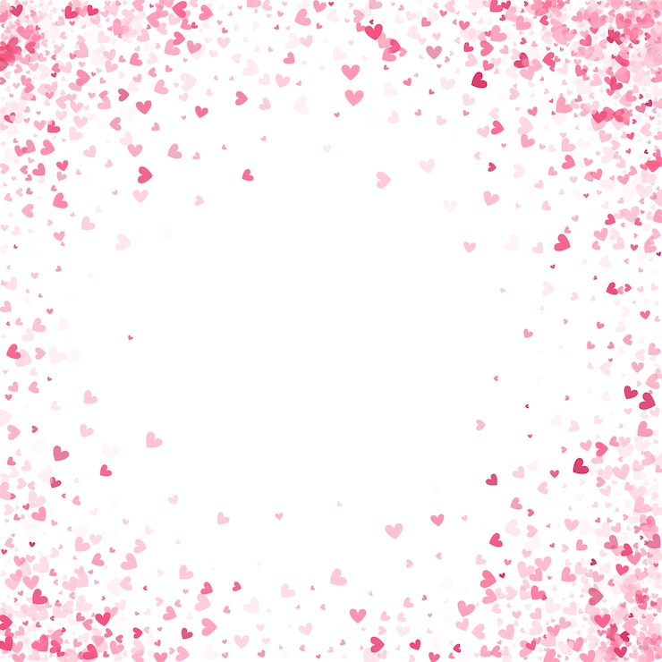 Vettore buon san valentino concetto. spruzzata di coriandoli cuore rosa.
