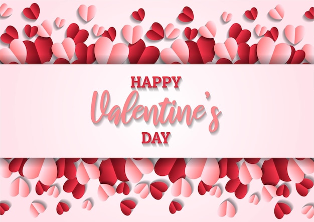 Buon San Valentino sfondo cornice cuore San Valentino bordo o design del telaio