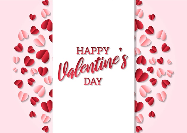 Buon San Valentino sfondo cornice cuore San Valentino bordo o design del telaio