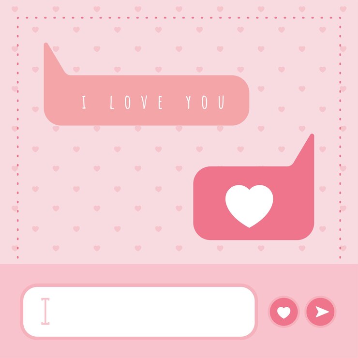 Vettore buon valentino carta regalo con chat a bolle vettore