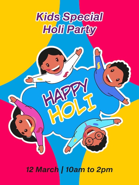 Buona festa per i bambini di Holi