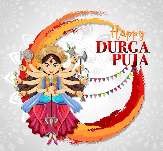 Buona giornata dell'evento Durga Puja