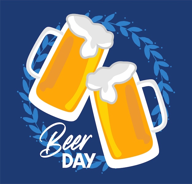 Buona giornata di birra con un bicchiere di birra