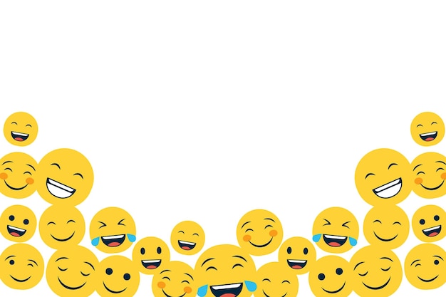 Buona giornata mondiale del sorriso Sfondi con composizione di emoji