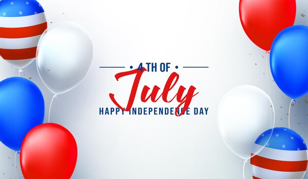 Buona indipendenza 4 luglio su carta