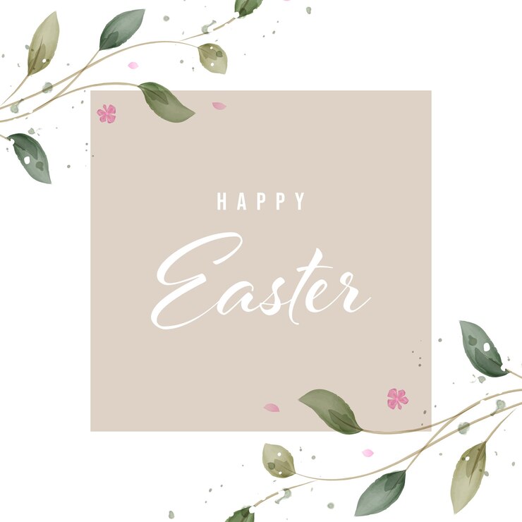 Buona Pasqua testo su sfondo bianco