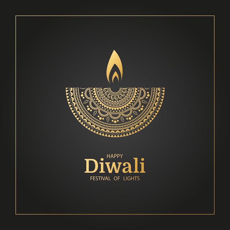 Vettore buone vacanze diwali festival delle luci