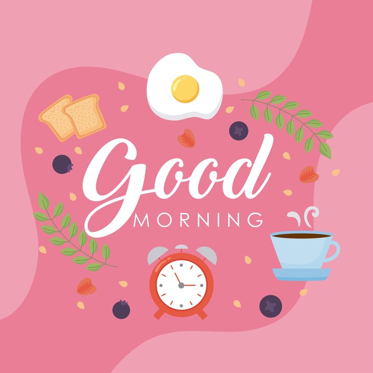 Vettore buongiorno scritte con icone