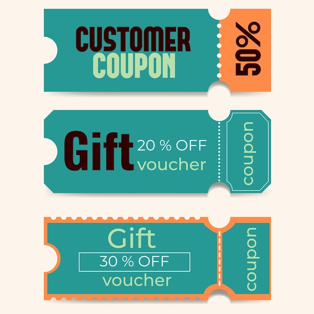 Buoni sconto in stile retrò
