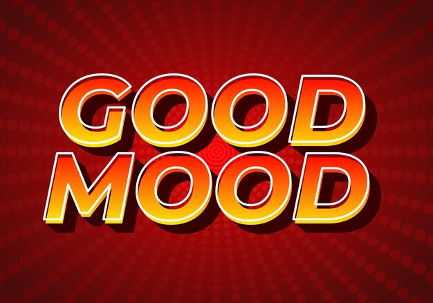 Buono effetto di mood di testo in colori accattivanti con aspetto 3D