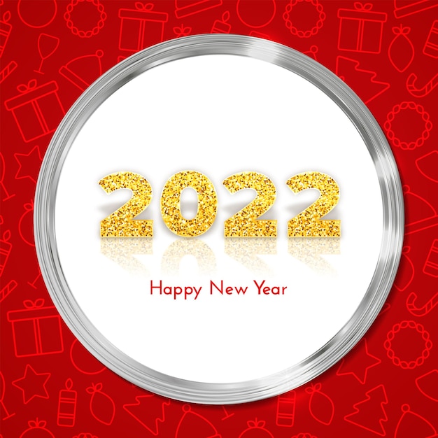 Buono regalo per le vacanze Felice Anno Nuovo 2022.