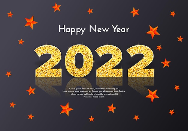 Buono regalo per le vacanze Felice Anno Nuovo 2022.