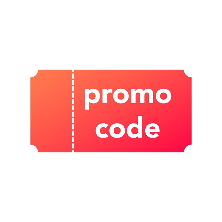Vettore buono rosso con codice promozionale