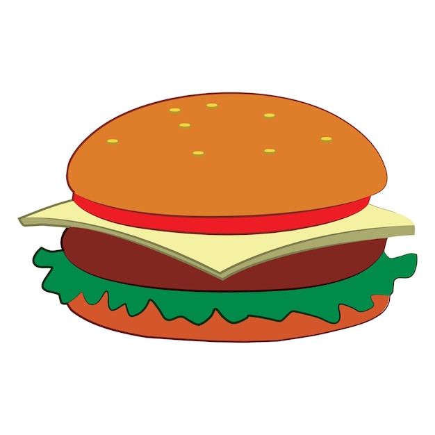 Burger isolato su sfondo bianco