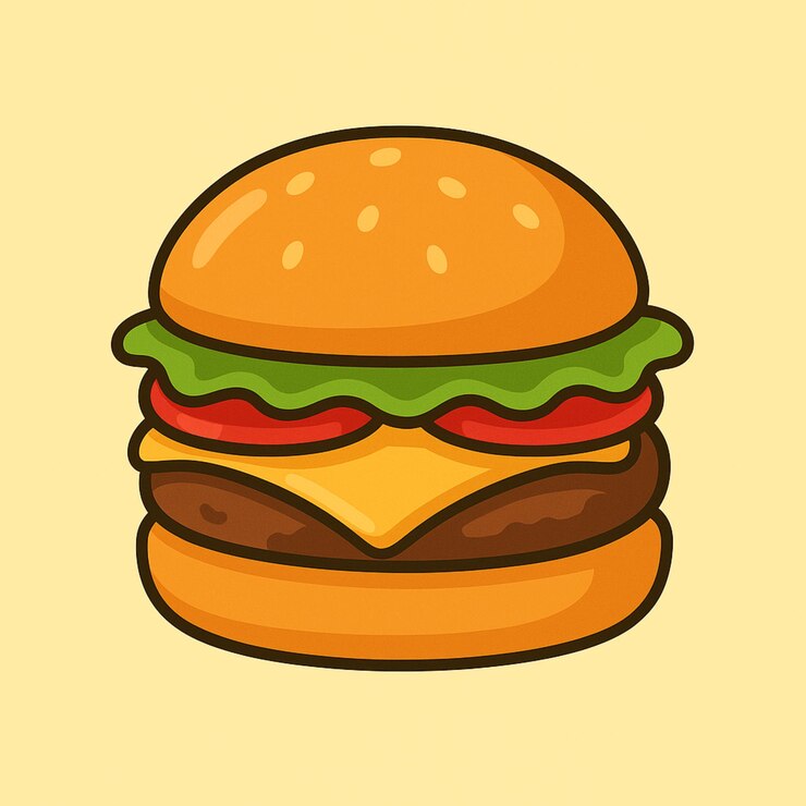 Burger Vector Icon Elementi alimentari