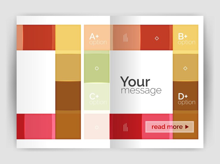 Vettore business a4 business brochure modello geometrico progettazione vettoriale per il diagramma di layout del flusso di lavoro opzioni di numero o web design