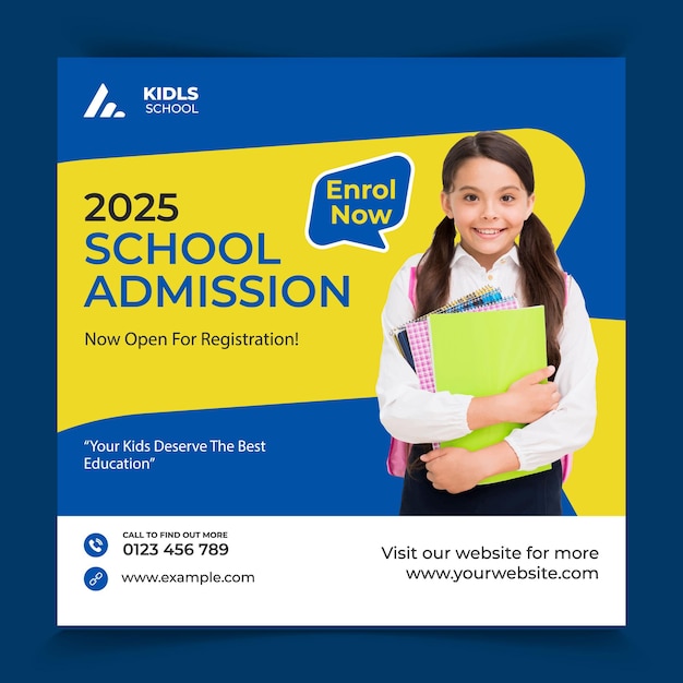 Business School Ammissione Social Media Post Design Back To School Social Media Post Banner Design