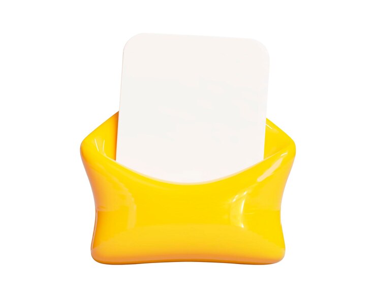 Vettore busta aperta realistica 3d con icona lettera colore giallo illustrazione vettoriale stock in stile cartoon