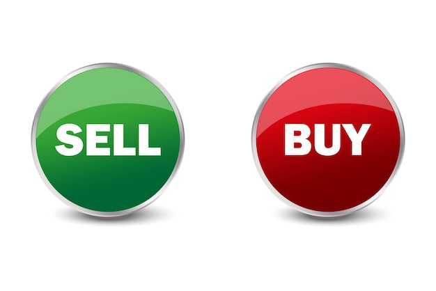 Buy button icons Trading Button Vector illustration EPS 10 immagine di magazzino