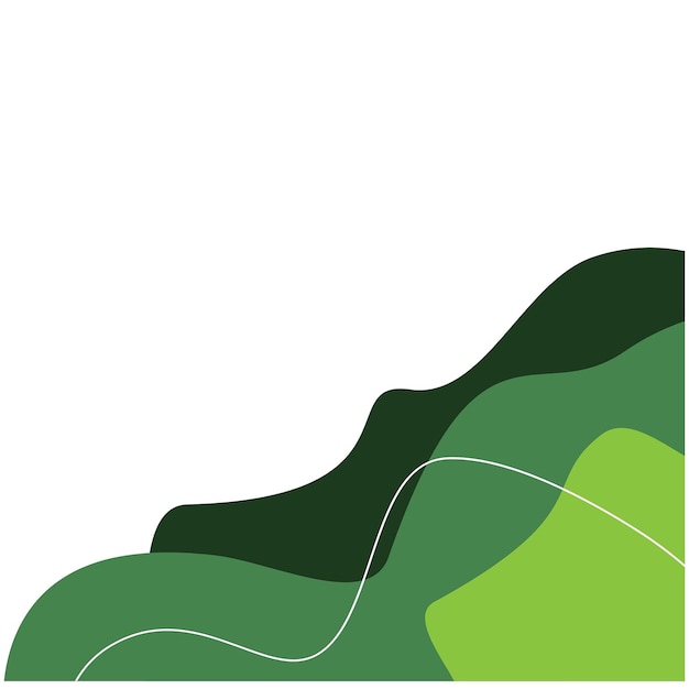 c'è un'immagine verde e bianca di una montagna con una linea bianca