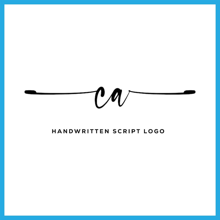 Vettore ca iniziali firma a mano logo ca lettera immobili bellezza fotografia lettera logo design