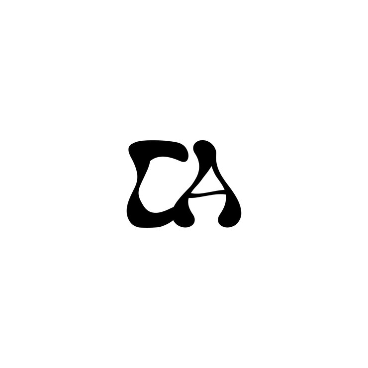 CA monogramma logo design lettera testo nome simbolo monocromo logotipo carattere alfabetico logo semplice