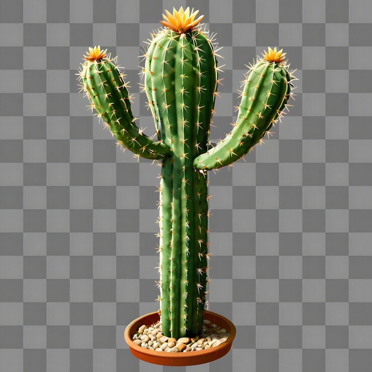 Cactus a tre teste in vaso