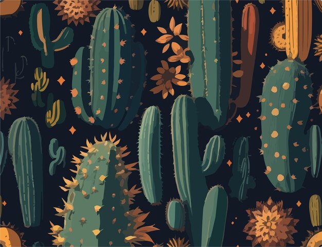 Cactus organico delizia sfondi modello piatto vettoriale