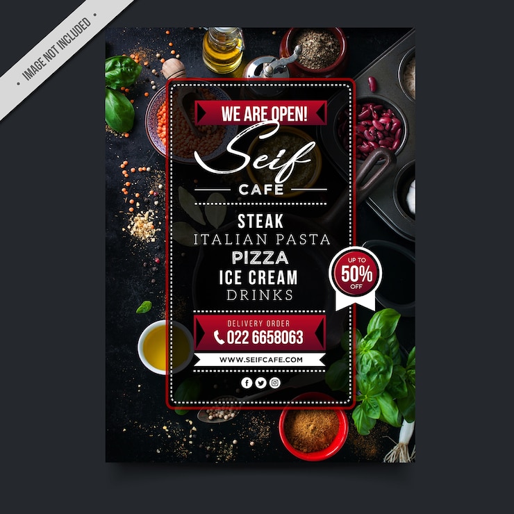 Vettore cafe poster