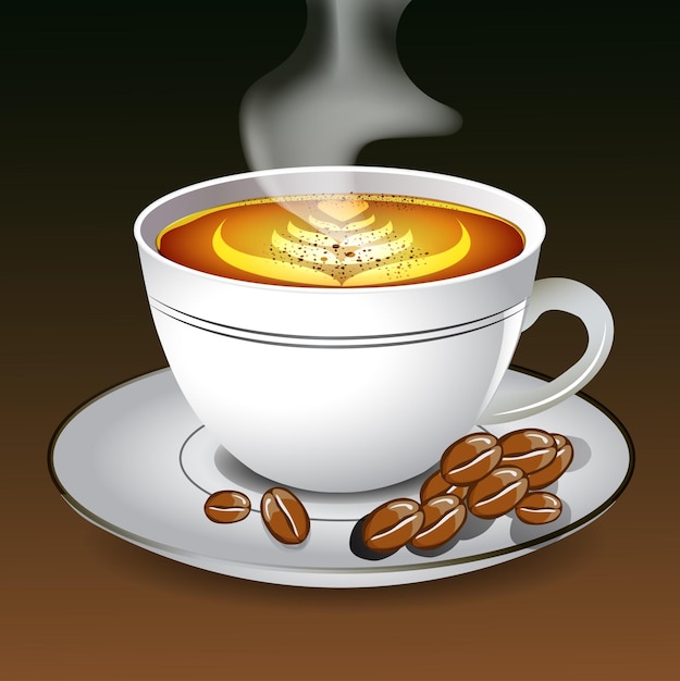 Caffe' caldo con crema
