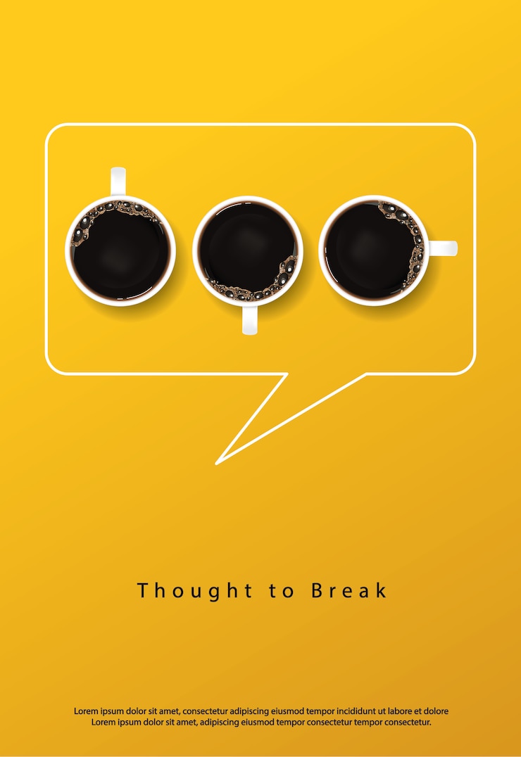 Vettore caffè poster pubblicità flayers