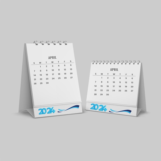 Calendari vettoriali realistici