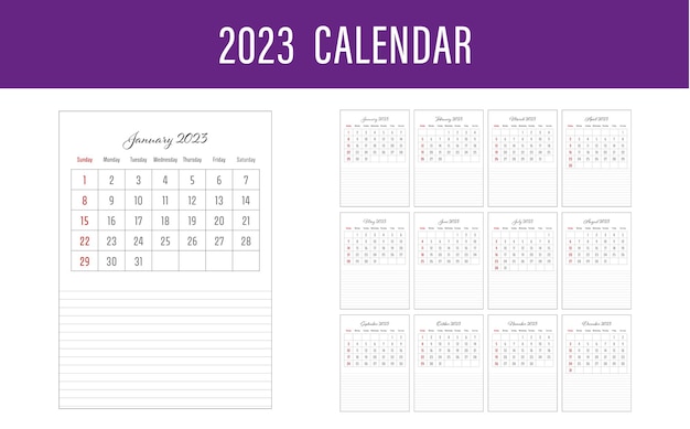 Calendario 2023 calendarium giorno numero settimana pianificatore tempo riunione affari