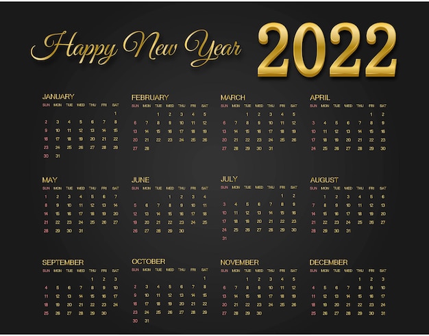 Calendario d'oro 2022