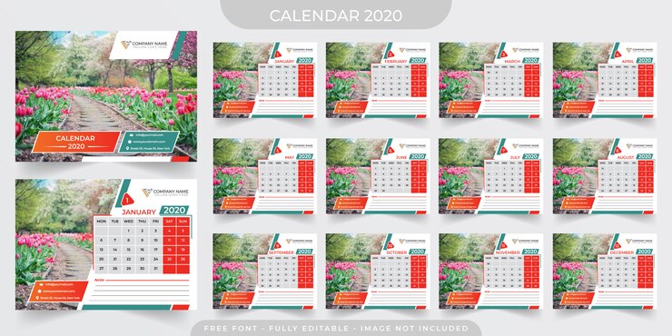 Calendario da tavolo 2020